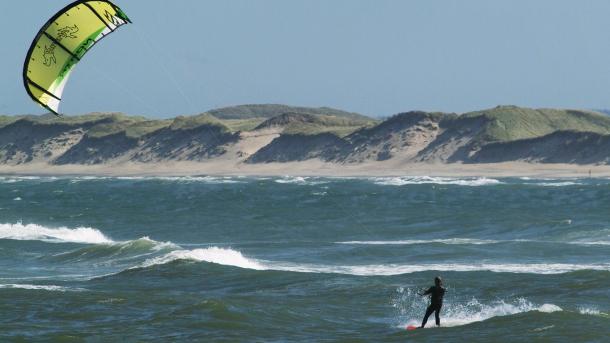 Kitesurfer at Jammerbugten, Denmark